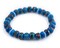 TheBeadChest Mala Stretch Bracelet, Azul Blue - Stackable Nepal Bone Inlaid with Turquoise & Coral Colors, 100% Authentic and Genuine